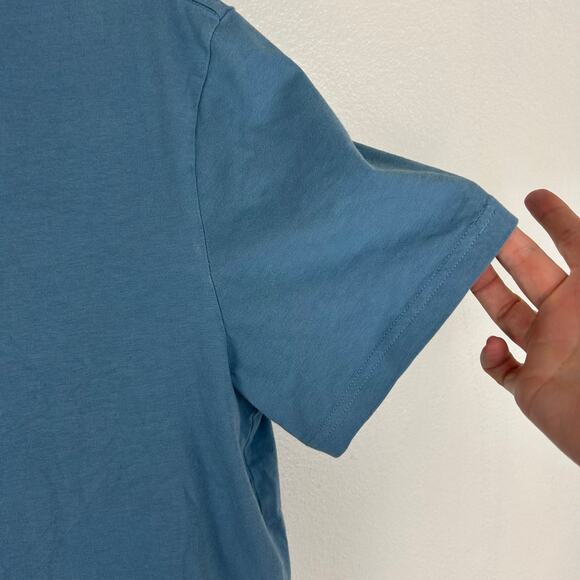 Everlane Men's Short Sleeve T-Shirt Size Medium Organic Cotton Blue - Picture 5 of 6